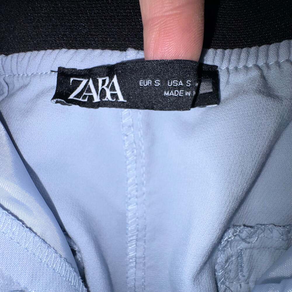 Zara Skinny Chino Pants in sky blue, small